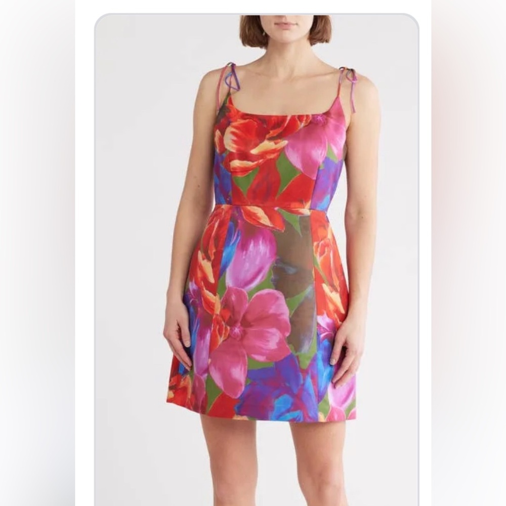 Ted Baker Jyneen Shoulder Tie Mini Dress – Floral Multicolor